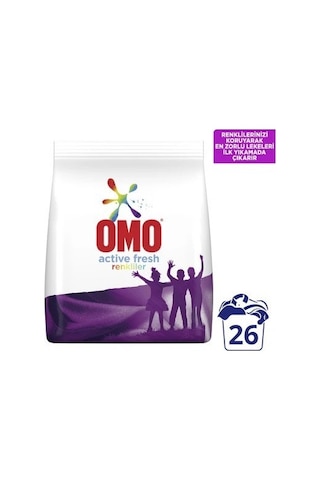 Omo Active Fresh Renkliler için Toz Çamaşır Deterjanı 2 x 4 KG