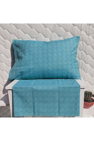 Mef Collection Fırça Desen Yastık Kılıfı Su Yeşili 2'li