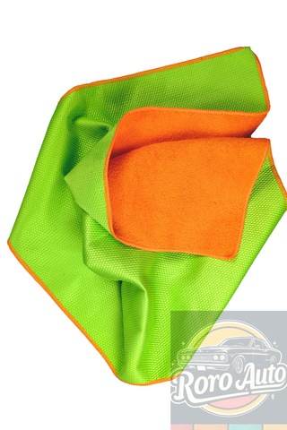 Roro Auto Himalaya Mikrofiber Oto Cam Bezi & Kurulama Bezi Özel Çift Yüzey Oto Havlu 50x70 Turuncu