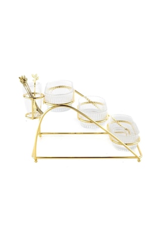 Mikasa Moor Gold 3 Katlı Metal Cam Servis 31x19x20cm P350.824176 Gold