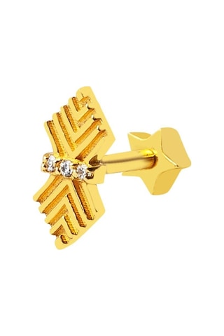 Bilezikci Amazon 14 Ayar Altın Tragus Küpe Kphsy14k22482 Sarı