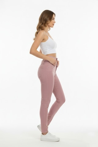 My Style Kadın Yüksek Bel Kanvas Pantolon 01575 Bgl-st05670 Pudra