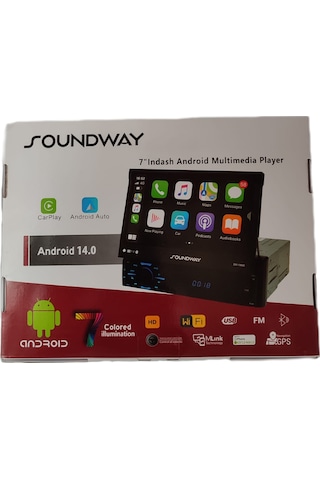 Soundway Sw10600 Android Double Teyp 4+64gb Usb/bt/ıps/gps/wifi/mirror Link/android 14.0/geri Görüş