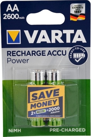 Varta 5716 2600 mAh AA Ni-MH Şarj Edilebilir Kalem Pil 2'li