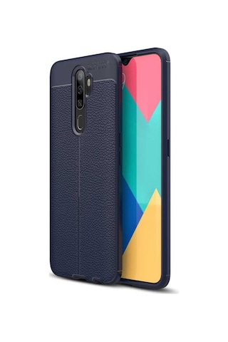 Oppo A5 2020 Kılıf Zore Niss Deri Desenli Silikon Kılıf