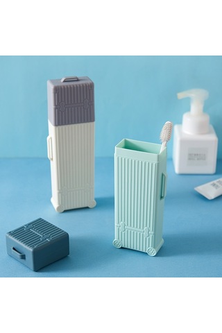 Sones Seyahat Yıkama Kupası Diş Fırçası Kutusu Taşınabilir Set Yaratıcı İş Seyahati Diş Saklama Kutusu Mavi Hit Mavi Diğer