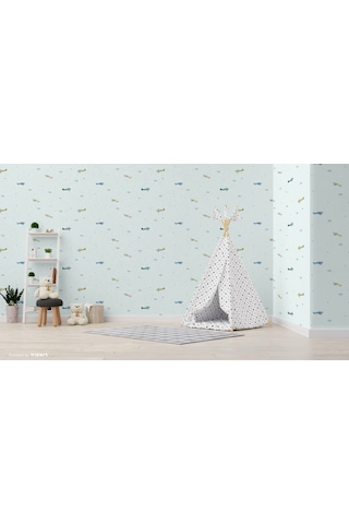 Adawall Adakids 8907-2 Genç Çocuk Uçak Desenli Duvar Kağıdı