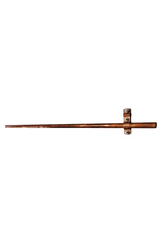 Bakır 1mt 18lik Tam Bakır Topraklama Çubuğu Çap 18mm Boy 100cm Cu Kelepçe Dahil