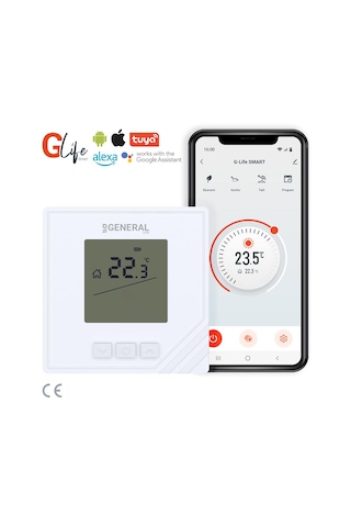 General Life Mitra Ht15 Rf Smart Kablosuz Wi-fi Akıllı Oda Termostatı - Beyaz