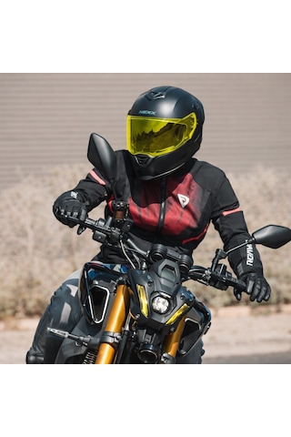 Nexx Y.100r Fullblack Mat Siyah Kask Sarı + Şeffaf Vizör Mat Siyah