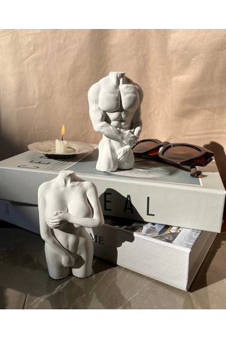 İnsan Figüründe Kadın Erkek Dekoratif Obje/biblo 10 Cm