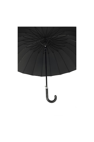 Marlux Baston 24 Fiber Tel Hakiki Deri Saplı Ultra Premium Protokol Şemsiye M21mar1024r001 - Siyah