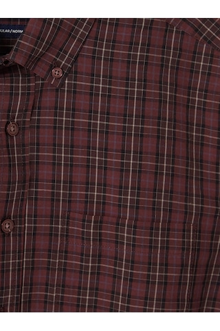 Lcwaıkıkı Classic Bordo Regular Fit Ekose Erkek Gömlek