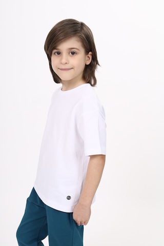 Toontoy Kids Toontoy Unisex Çocuk Baskılı Tişört Beyaz