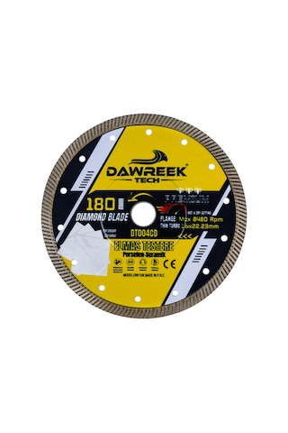 Dawreek Dt004cd 180mm Premium İnce Turbo Pro Elmas Testere Porselen-seramik