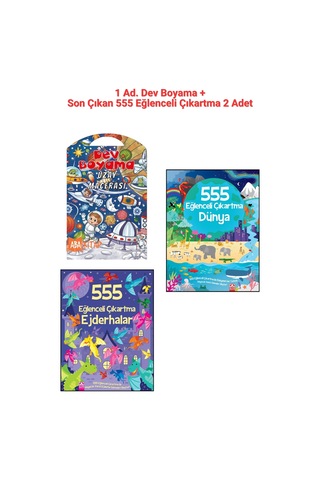 1 Ad. Dev Boyama + 555 Eğlenceli Çıkartma Dünya + 555 Eğlenceli Çıkartma Ejderhalar, Serinin Son Set