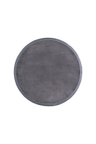 Vl Yuvarlak Comfort Düz Saçaklı Peluş Antrasit Yolluk Halı Antrasit Düz Saçaklı Daire