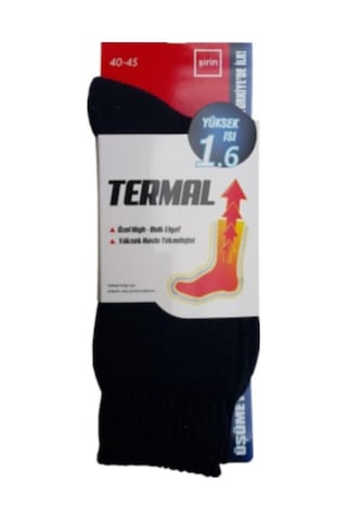 Şirin Erkek Termal Çorap 3'lü Asorti 40-45 Siyah