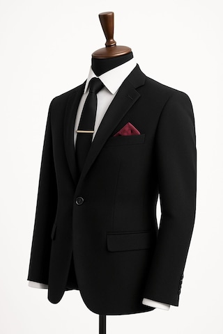 Fabio Cassani Erkek İtalyan Kesim Tek Düğmeli Blazer Ceket Klasik Ve Modern Şıklık Siyah
