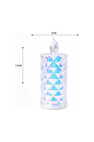 Led Mum Mika Kristal Açık Pembe