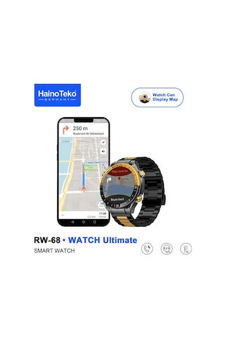 Hainoteko Rw-68 Gold Premium Akıllı Saat + 3 Kordon Set (İthalatçı Garantili)