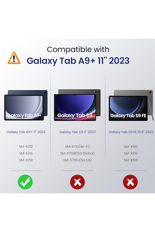 Samsung Galaxy Tab Uyumlu A9 Plus Sm-x210 Tablet Kılıfı Akıllı Standlı