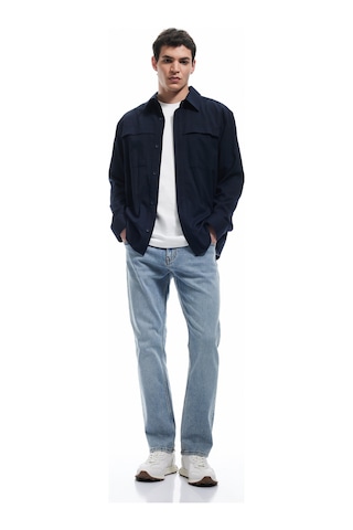 Koton Düğmeli Pamuklu Normal Bel Straight Fit Jean Pantolon - Mark Jean Açık İndigo 5sam40019nd Açık İndigo
