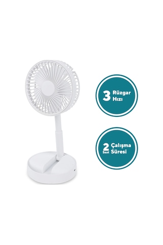 Kumtel KUF-106 Şarj Edilebilir Masa El Fanı