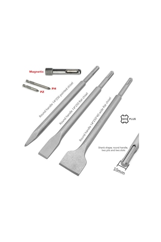 Kırıcı Delici İçin Sds Plus Bits Adaptörlü Uç Takımı Kesici Delic