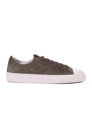 Shoetyle - Hakiki Süet Deri Yeşil Renk Erkek Sneaker - 666-0386 -1578