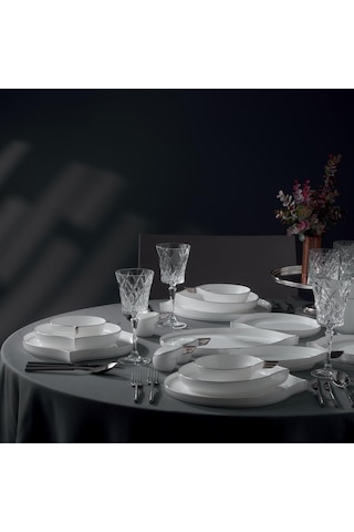 Jumbo Goddess Platin 61 Parça 12 Kişilik Yemek Takımı Platin