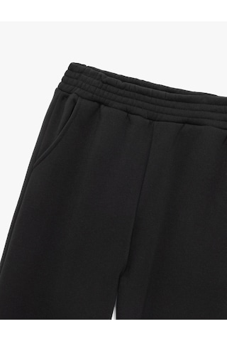 Koton Üç İplik Şardonlu Cepli Beli Lastikli Jogger Eşofman Altı Siyah 6wal40016ık Siyah