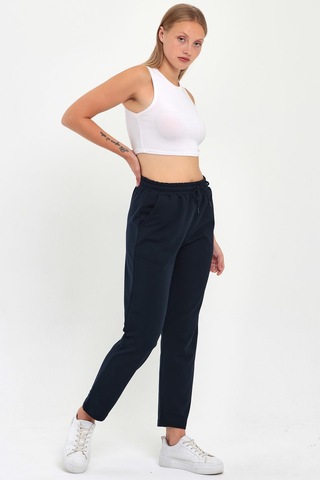 3'lü Kadın Lacivert Klasik Cepli Eşofman Altı Siyah - Lacivert - Antrasit