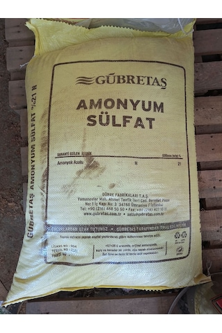 Gübretaş Amonyum Sulfat %21 Azot %24 Kükürt Şeker Gübresi Meyve Ağaçları, Zeytin, Çim Ve Tarla Bitkileri Için 5 KG