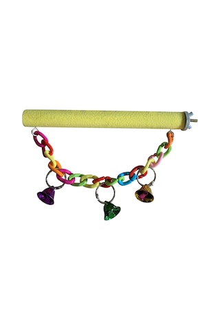 Yifomall Kuş Oyun Standı - Çanlı, Kumlama Ve Ahşap Tünek Eğitim Seti