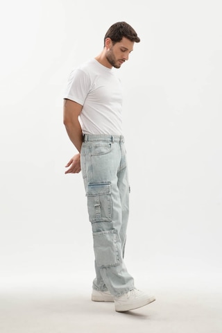 Banny Jeans Erkek Kargo Cepli Jean Pantolon Buz Mavisi