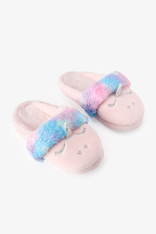 Penti Kız Çocuk Pembe Puffy Unicorn Dokulu Terlik Pn92
