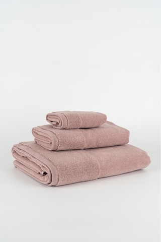 Soley Hermoso %100 Pamuk 3'lü Havlu Seti Gül Kurusu