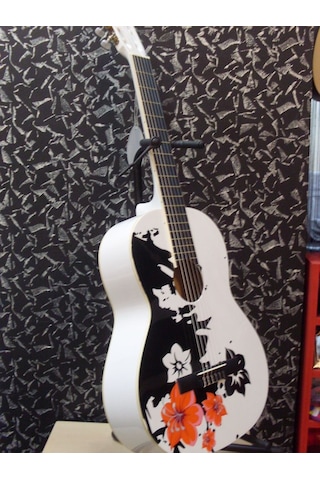 Masterwork Mwc3900Wh Model Resim Baskılı 4/4 Tam Boy Klasik Gitar