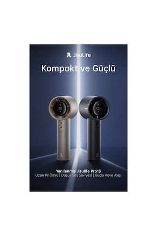 Jisulife Handheld Fan Pro1 S Taşınabilir Akıllı El Fanı 5000mah Gri