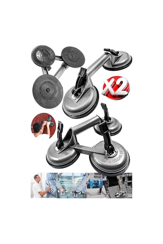 Premium Yüksek Kalite Cam Fayans Kaldırma Metal Alüminyum 3lü 2li Setcam Fayans Taşıma Vantuz
