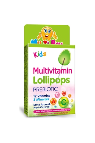Multıball Kids Multıvıtamın Lollıpops +Prebıotıc