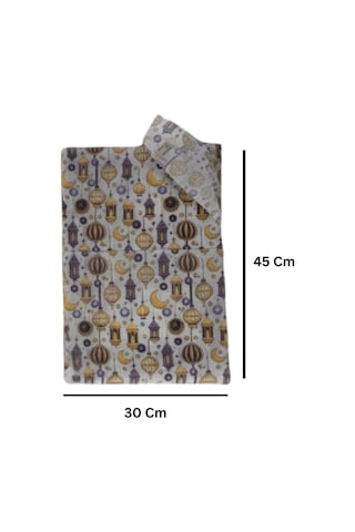 Ramazan Temalı Pelur Kağıdı İftar Hediye Paketleme Kağıdı Beyaz Zemin 18 g/m 30 x 45 CM 12 Adet