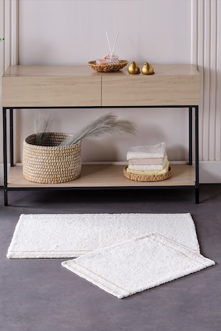 Doquhome Dora Banyo Paspası Krem&vizon 60x100cm Krem