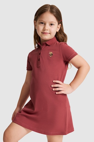 U.S. Polo Assn. Kız Çocuk Vişne Elbise Örme 50325597-vr223