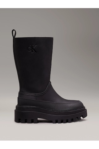 Calvin Klein Kadın Deri Yağmur Botları Yw0yw015590gj Siyah