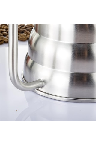 Homyl Paslanmaz Çelik Gooseneck Su Isıtıcısı Kahve 1,2-litre Gümüş