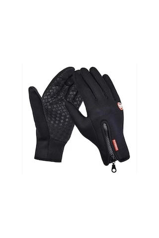 Motoanl Motosiklet Eldiveni Neopren Kumaş Kaydırmaz Fermuarlı Eldiven