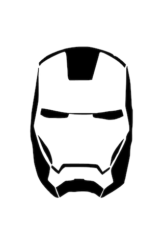 Ironman Kafası Duvar Dekor Sticker 40 X 60 Cm