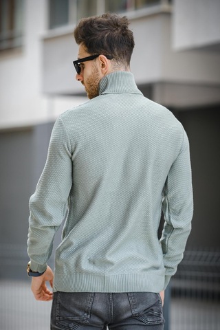 Oksit Seka 500 Slim Fit Petek Örgü Erkek Tam Balıkçı Kazak 001